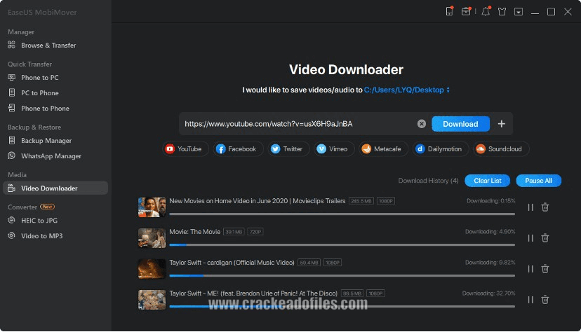 EaseUS Video Downloader Crackeado